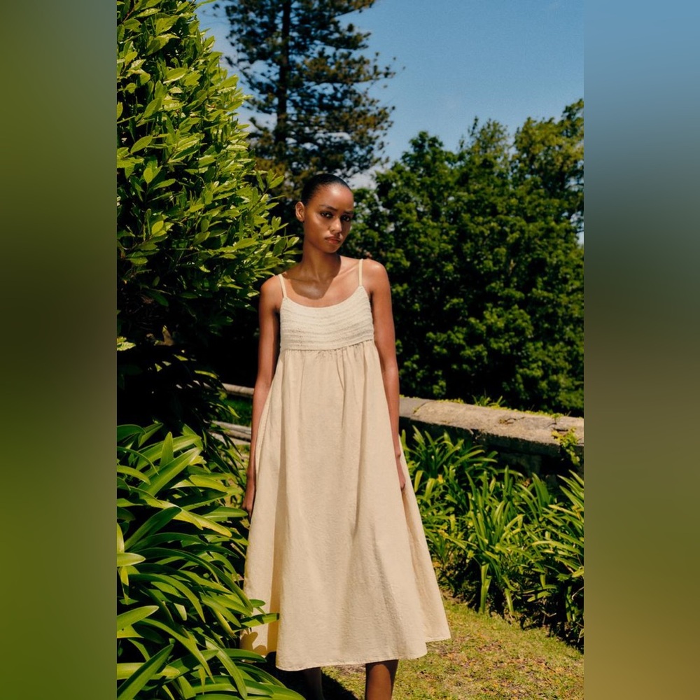 ZARA COMBINATION CROCHET DRESS
